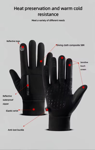 Custom Logo Waterproof Ski <strong>Gloves</strong> Anti Slip Touch Screen Sports Winter Full-Finger Work Bike Hand Winter <strong>Warm</strong> <strong>Gloves</strong> - Product Image 2