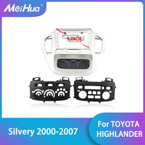 Accessoires de voiture Meihua 9 pouces GPS panneau radio de tableau de bord de voiture pour <span class=keywords><strong>Toyota</strong></span> Highlander Kluger 2000-2007 Facia Console Bezel Adapter - Product Image 2