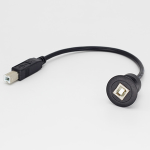 Verrouillage du filetage <span class=keywords><strong>USB</strong></span> 2.0 <span class=keywords><strong>Type</strong></span> B Câble de montage sur panneau <span class=keywords><strong>USB</strong></span>-B Câble d'extension mâle à femelle Prise de montage sur panneau d'imprimante - Product Image 3