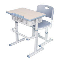 Ensemble de bureaux et chaises réglables en hauteur pour élèves du primaire et du secondaire, directement de l'usine, idéal pour la formation et les tutorat