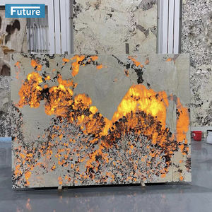 Dalle de marbre Patagonia Pandora en quartzite translucide à la lumière naturelle pour crédence de cuisine, mur d'arrière-plan rétroéclairé, plan de travail de cuisine - Product Image 4