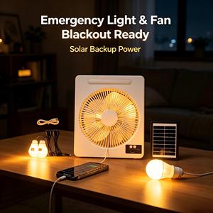Ventilateur de table rechargeable solaire en promotion – Coffret cadeau - Product Image 1