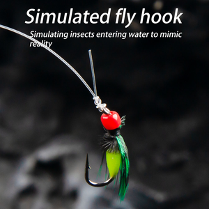 WEIHE Flotador de agua dulce o hundimiento Gancho de cuerda de pesca Juego de mosca simulada Woolly Bugger Rig - Product Image 3