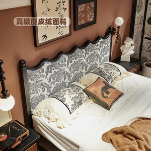 Ensemble de lit Queen en bois massif de luxe italien, robuste, élégant, meubles de chambre à coucher en bois ancien, comprend des lits doubles, des lits complets, des antiquités, lit en bois - Product Image 3
