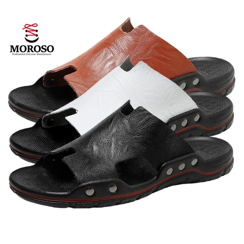Men's sandals leather sandals slides slippers slippers unisex slipper