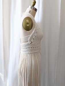 2025 Boho Macrame Beach Dress Handmade <strong>Cover</strong> <strong>up</strong> Bachelorette Burningman Outfit Party Beachwear Shoulder <strong>Wedding</strong> Macrame Dress - Product Image 5