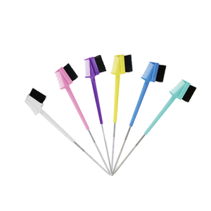 Brosse à sourcils double face en nylon à poils doux avec logo personnalisé, 3-en-1, pour contrôle des bords, résistante à l'eau - Product Image 6