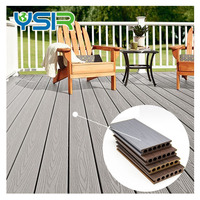 Plancher de terrasse en bois-plastique composite imperméable de haute qualité pour l'extérieur, imitation bois 3D