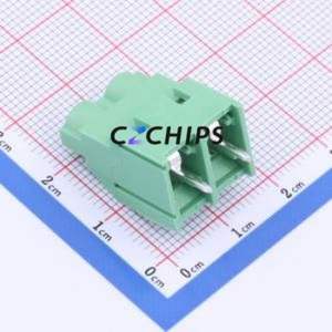 TY636-7.62-02P-14-00AH Screw Terminal Block Through hole Component (THT),P=7.62mm Connector 1x2P 7.62mm Green Through Hole - Product Image 2