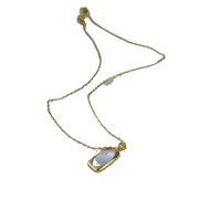 Collier plaqué or rétro 2026 pour femme, ensemble de chaînes de clavicule en coquillage, luxe léger et de niche, collection été
