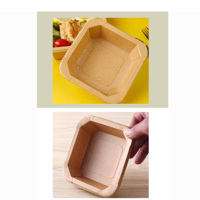 Boîte alimentaire octogonale jetable en papier pour salade à emporter avec couvercle transparent en PET