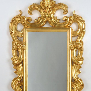 กระจกเงาทันสมัยขนาดใหญ่หรูหราสไตล์คลาสสิกบาโรกสีทอง - Product Image 1