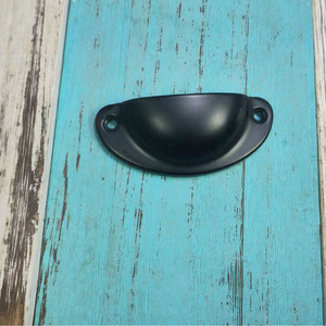 Semi Circular Iron Sheet Handles 30 Mm Hole <b>Rustic</b> Design For Drawer Furniture <b>Cabinet</b> Hardware Black Pearl Chrome Coffee - Product Image 4