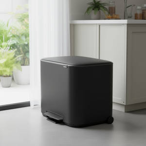 Cestino per Rifiuti Babanie 23 L con Pedale Nero Opaco - Product Image 3
