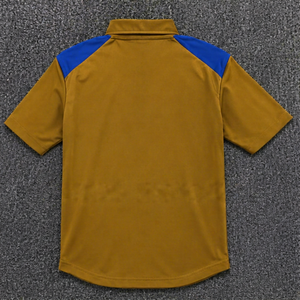 Polo à manches courtes pour homme, couleur bleu moutarde, style décontracté, tricoté, séchage rapide - Product Image 1