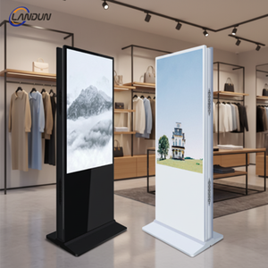 Pantalla Digital de Señalización para Interiores de 43" y 55" 4K UHD con Doble Pantalla, Reproductor LCD Publicitario con Soporte de Pie Integrado para Centros Comerciales - Product Image 1