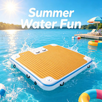 Plateforme flottante gonflable en PVC Drop Stitch, ponton gonflable, tapis flottant pour yacht, plage, piscine
