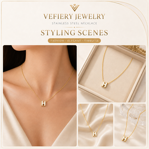 Collier tendance pour femme, bijoux en acier inoxydable - Product Image 2