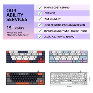 <span class=keywords><strong>Clavier</strong></span> à membrane filaire mini Keywin OEM, disposition personnalisée, 68 touches, couleurs mélangées, éclairage LED, pour <span class=keywords><strong>ordinateur</strong></span> de <span class=keywords><strong>bureau</strong></span>, jeux - Product Image 4