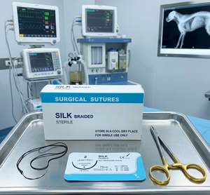 Suturas Quirúrgicas de Seda Trenzada Negra USP al por Mayor, No Absorbibles, Estériles, <span class=keywords><strong>para</strong></span> <span class=keywords><strong>Perros</strong></span> Grandes, Clínicas Veterinarias, Certificación CE - Product Image 4