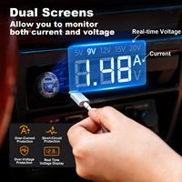 Chargeur de voiture USB-A 18W Type C PD100W Chargeur rapide Prise 12-24V Aluminium pour voitures Camions Prise USB Allume-cigare