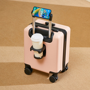 Valise de <span class=keywords><strong>Cabine</strong></span> Tendance 14 Pouces, <span class=keywords><strong>Bagage</strong></span> à Main Compact, <span class=keywords><strong>1</strong></span> Pièce, Vente <span class=keywords><strong>en</strong></span> Gros, <span class=keywords><strong>en</strong></span> PC et ABS, 40*30*20, avec Porte-Gobelet - Product Image 2