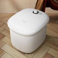 Baño de pies eléctrico con burbujas, masajeador de pies con acupresión, mini spa para pedicura, relajación en casa o salón.