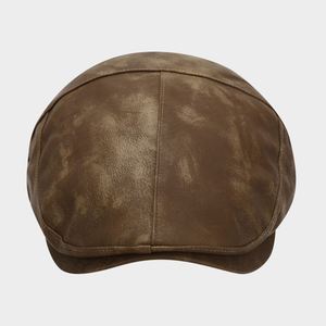 Nouveau Béret en Cuir PU Teint par Nouage Style Européen et Américain Automne 2024 pour Femme, Nouveau Béret Homme Tendance Rétro Casquette Ivy - Product Image 3