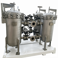 Filtro de Canasta Dúplex de Acero Inoxidable 304 DN150 |   Filtro Doble con Brida para Pretratamiento de Agua Cruda y Agua de Canal