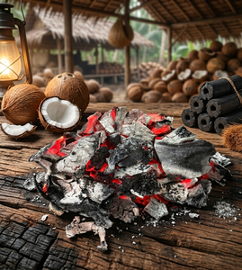 Charbon de coco raffiné à faible teneur en cendres, haute teneur en carbone et combustion stable, idéal pour les applications énergétiques de première qualité - Product Image 2