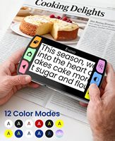 Eyoyo FD43 4.3" Portable Digital Video Magnifier Low Vision 6X-14X Zoom 12 Color Modes Freeze/Snapshot Foldable Glass