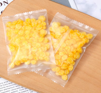 Sacs à biscuits de qualité alimentaire haute transparence, scellés au centre par thermosoudure avec encoche de déchirement dentelée pour pâtisseries