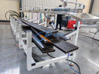 Machine d'extrusion haute puissance SJSZ à double vis conique contrepoussée pour profilés de terrasses et persiennes en PE, PP, WPC