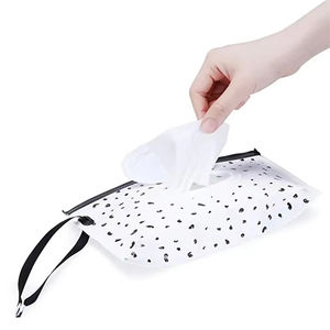 Lingettes humides portables personnalisées OEM Sacs en plastique désinfectés Récipient blanc Boîte à mouchoirs Élégante caisse à mouchoirs humides - Product Image 2