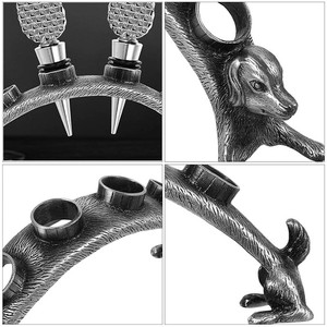 Usine Antique Argent Chien Conception 4 trous Bouchons <span class=keywords><strong>De</strong></span> <span class=keywords><strong>Vin</strong></span> Stand <span class=keywords><strong>Bouchon</strong></span> <span class=keywords><strong>De</strong></span> Bouteille Bouquet Alliage Chat <span class=keywords><strong>Porte</strong></span>-<span class=keywords><strong>Bouchon</strong></span> <span class=keywords><strong>De</strong></span> Bouteille <span class=keywords><strong>De</strong></span> <span class=keywords><strong>Vin</strong></span> - Product Image 4