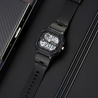 Montre SKMEI 2641 double fuseau horaire pour homme, vente flash, montre-bracelet analogique-numérique multifonctionnelle, chronographe électronique