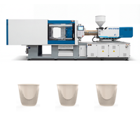 Machine de moulage servo entièrement automatique HTV-270 ES à cycle court et haute production pour la fabrication de gobelets décoratifs ondulés en plastique, production en série OEM