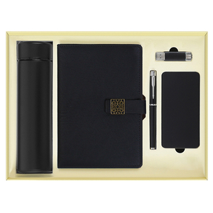 Neu ver öffentlich tes 5-in-1-LED-Getränkeflaschen-Geschenkset A5 Notebook USB-Laufwerk Power Bank Metallstift-für Auto begeisterte-Für - Product Image 4
