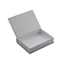 Boîte cadeau rigide de style livre personnalisée avec impression CMYK, logo en feuille d'or pour l'emballage de bijoux, de cosmétiques et de vêtements