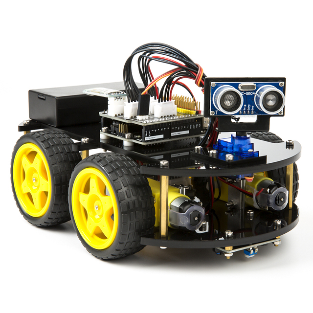 KUONGSHUN ODM Stem R3 Robot Car Kits DIY Coding With Tutorial BT APP Control 4WD Educational Toys for Children Robot for Arduino