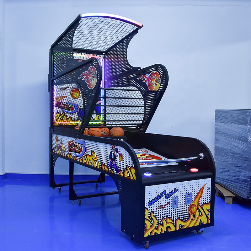 Luxury Automatic Electronic Coin Operated Basketball Shooting Machine with 1 Year Warranty Ages 6+ for Game Centers