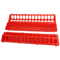 Mangeoire à bascule pour volailles, seau d'alimentation au sol pour poulets, canards, oies, 16 trous, mangeoire en plastique pour pigeons