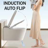 Nuevo Diseño Europeo de Inodoro Inteligente Automático con Ducha, Sifón en P, Montado en la Pared, Inodoro Inteligente Suspendido en la Pared del Baño