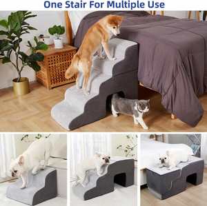 Pet Stairs <b>Dog</b> Ramp Tunnel House Set Foam Climbing Ladder <b>for</b> High <b>Bed</b> <b>Sofa</b> Wholesale Factory Vendor Bulk - Product Image 2