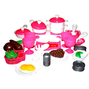 Kids <b>Kitchen</b> <b>Play</b> Set with Cooking Pots Tableware and Food Toys for Pretend Cooking <b>Role</b> <b>Play</b> - Product Image 1