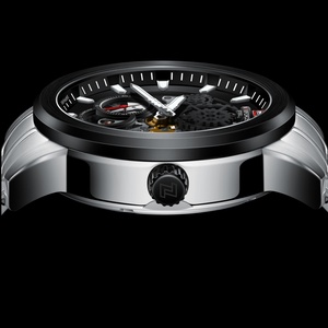NAVIFORCE 1002 Stainless Steel Waterproof <b>Watch</b> Men's <b>Mechanical</b> <b>Watch</b> Gold Bracelet Transparent <b>Mechanical</b> Movement Men's - Product Image 3