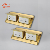 KLASS Prise de sol encastrée 16A avec mise à la terre avec 2 ports USB Prise de courant pop-up standard EU US UK