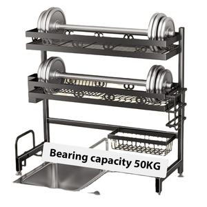 Fournisseur d'usine <span class=keywords><strong>Cuisine</strong></span> au-dessus de l'évier Étendoir à vaisselle en fer intégré Organisateur d'armoire à vaisselle avec égouttoir Égouttoir à vaisselle rond - Product Image 1