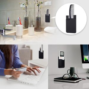 Portefeuille adhésif pour téléphone en silicone, porte-cartes, pochette pour téléphone, compatible avec la plupart des téléphones portables - Product Image 5