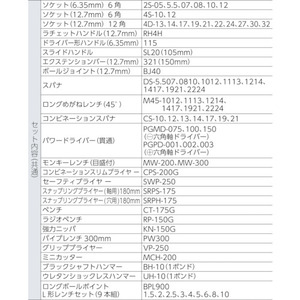 ชุดเครื่องมือสแตนเลส TONE 74 ชิ้น พร้อมกล่องเก็บแบบแข็ง รุ่น C635 สำหรับซ่อมรถยนต์ - Product Image 4